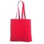 Punast värvi küljevoldiga riidest kott. Mõõdud 38x10x42 cm.
